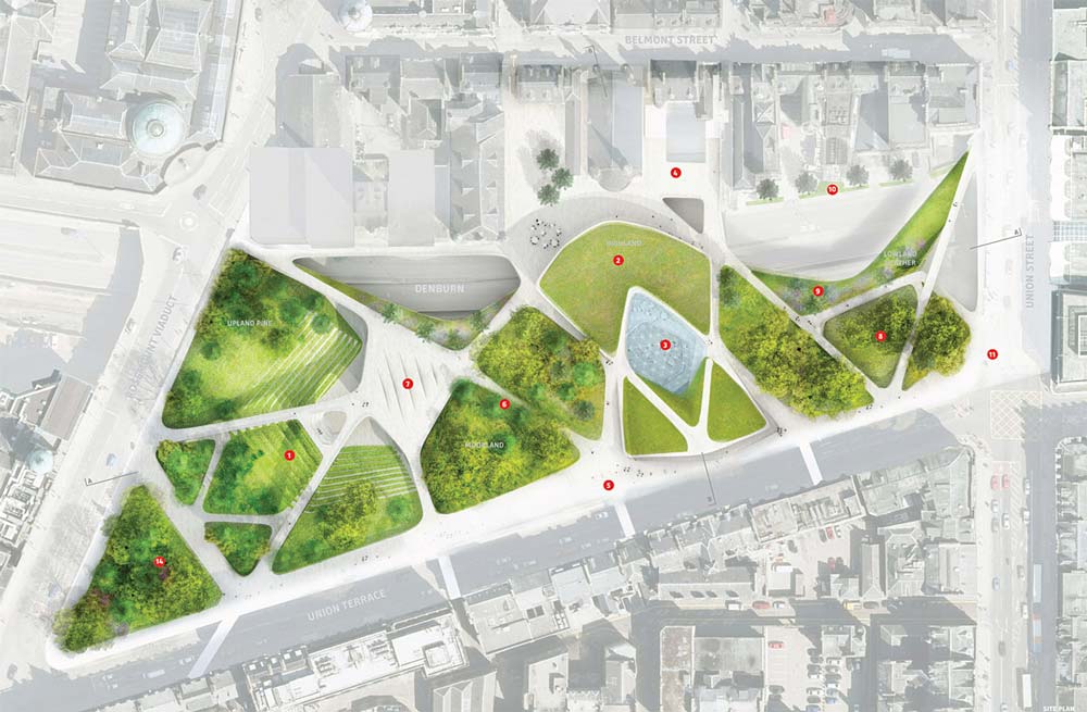 Pianta per gli Aberdeen City Gardens, Diller Scofidio + Renfro