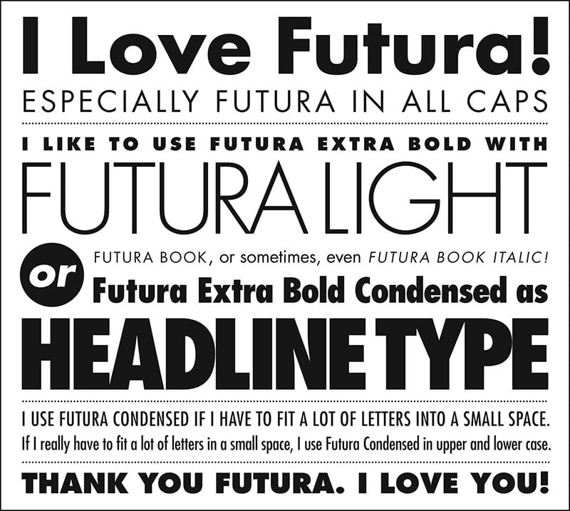 Futura: un font per l'architettura (e non solo!) intramontabile.